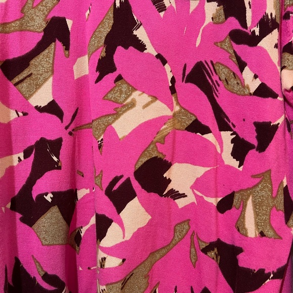 🦋 NWT Susan Graver Pink and Brown Patterned Sweater size xlarge - Picture 3 of 6